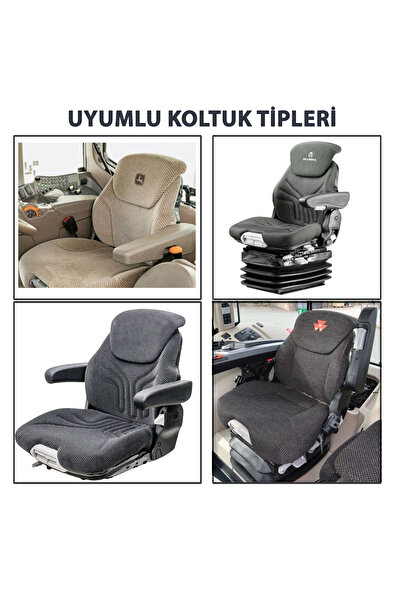 Binbir Trend Massey Ferguson 5s Seri Traktör Koltuk Kılıfı-3 Parça- Kırmızı- BK3-102