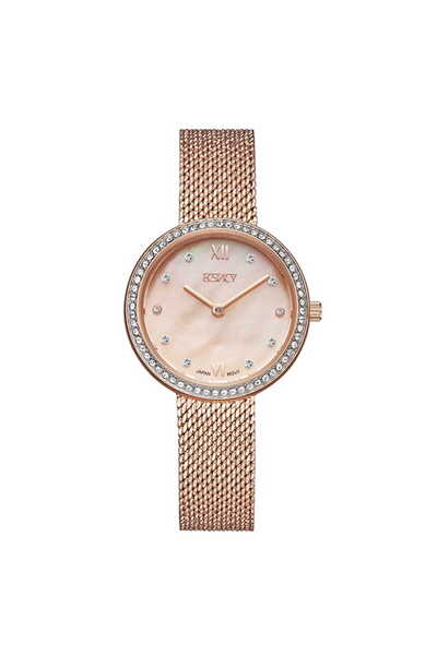 ECSTACY Women's Analog Beige Dial Watch - E20506-RMKMK