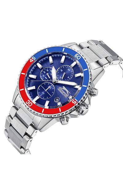 Slazenger Men's Multi Function Dark Blue Dial Watch - SL.9.2410.2.01