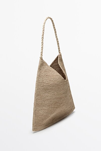 Massimo Dutti Rafya tote çanta