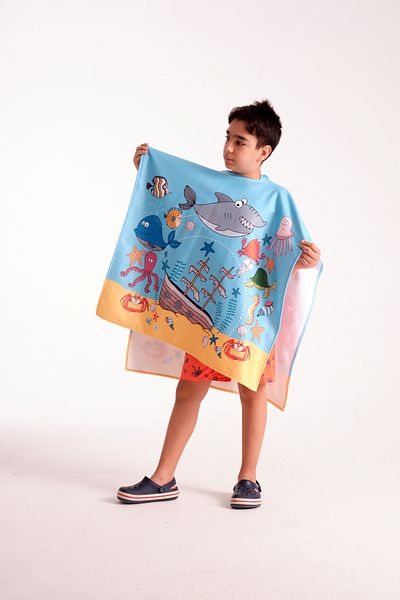 MoveBeach Prosop de plajă Poncho pentru copii 8-12 ani