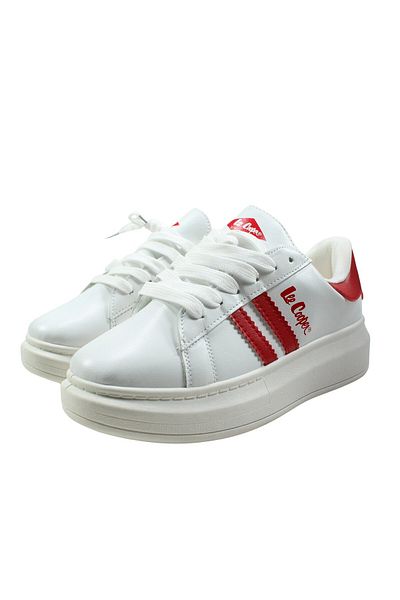 Lee Cooper Pantofi sport din piele ecologica cu detalii holografice, alb, marimea 39, RE, Lee Cooper