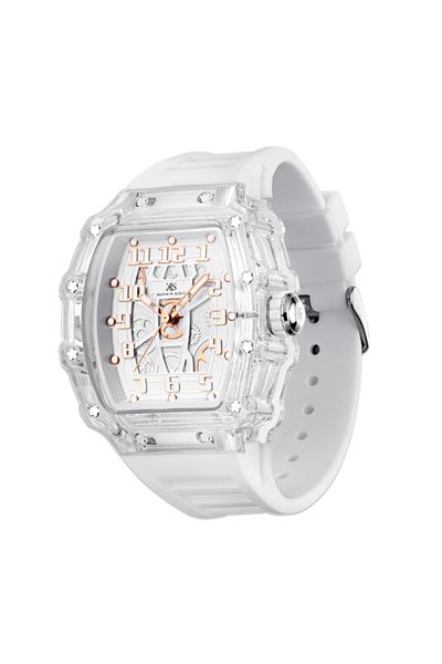 Kenneth Scott Men's Analog White Dial Watch - K25009-SSWW