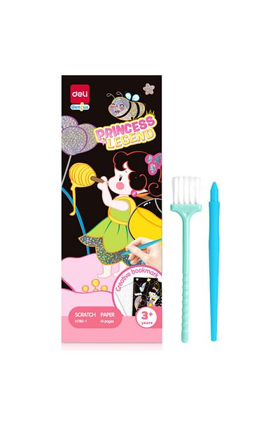 Deli Creative Set 14 Scratch-Off Bookmarks Princesses Deli