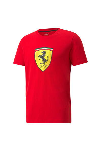 Puma Mens Scuderia Ferrari Race Bold Colour Shield T-Shirt - Red