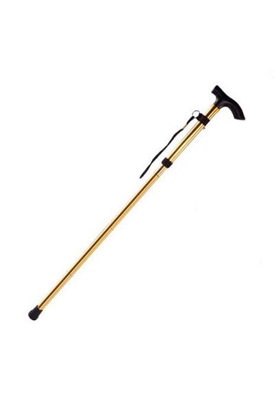 OEM Baston ortopedic pliabil, usor, din aluminiu, 92 cm, auriu/galben