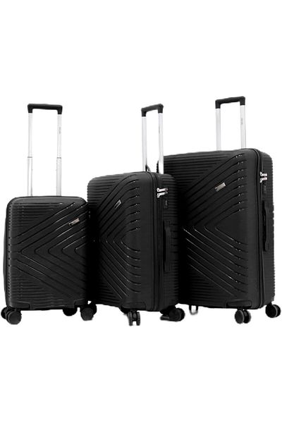 DILIXI Travel Suitcases With Dual Spinner Wheels And Digital Lock (BLACK, 28INCH 24INCH 20INCH)