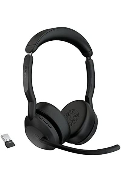 Jabra Wireless Stereo Headset Evolve2 55 With Air Comfort Technology And Active Noise Cancellation M