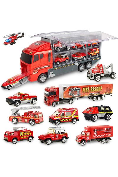 Pitikot Pitikot® fire truck trailer set for transport, firefighter series