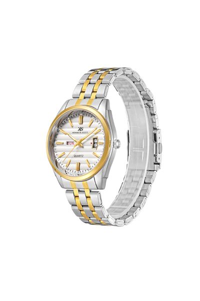 Kenneth Scott Men's Analog White Dial Watch - K23054-TBTW