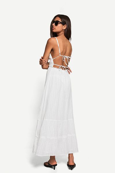 Bershka Flounce midi dress