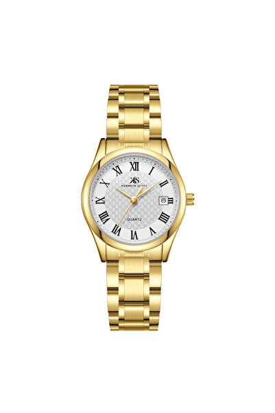Kenneth Scott ساعة كينيث سكوت النسائية التناظرية ذات الميناء الأبيض - K25504-...