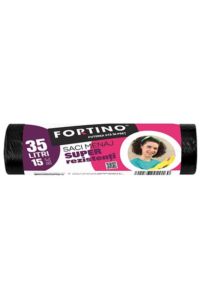 Fortino Fortino 35l garbage bags, 15pcs/set, black