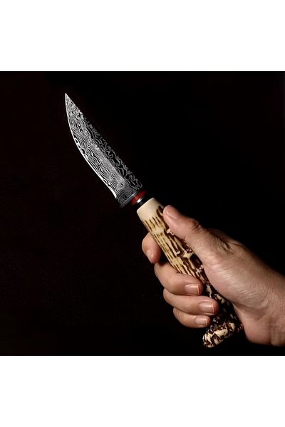 Foxter Hunting and survival knife, horn model, 24 cm, sheath included