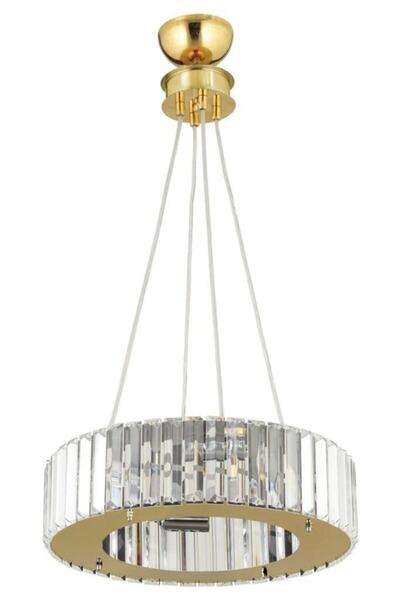 İstanbul Avize Lüx Elmas 37 Cm Gold Lüx Kristal Taşlı Avize