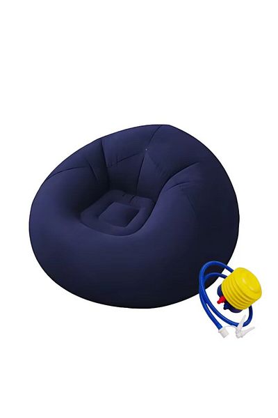 MACVI Fotoliu Gonflabil Macvi® Lazy Bag cu pompa inclusa, 110x110x85 cm, Portabil, Interior/Exterior, Mov