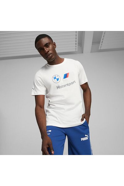 Puma Mens BMW M Motorsport Essentials Logo T-Shirt - White