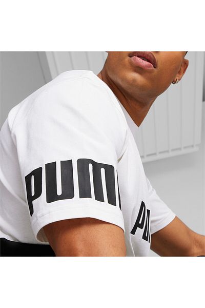 Puma Mens POWER Colourblock T-Shirt - White