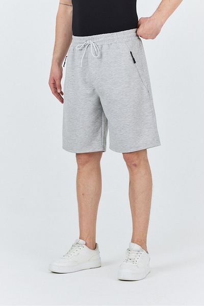 macharel jeans Men's Side Pocket Zippered Elastic Waist Shorts