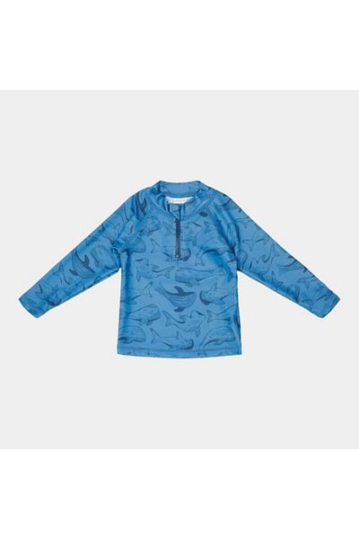 Little Dutch - Bluză cu mânecă lungă, albastru Sea Life, anti-UV, pentru băieți, mărimea 62-68