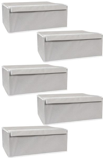 Enuverbi 5 Pieces Box Storage Box and under Bed Compatible Clothes Pillow Storage Organizer Storage Box 50X40X19