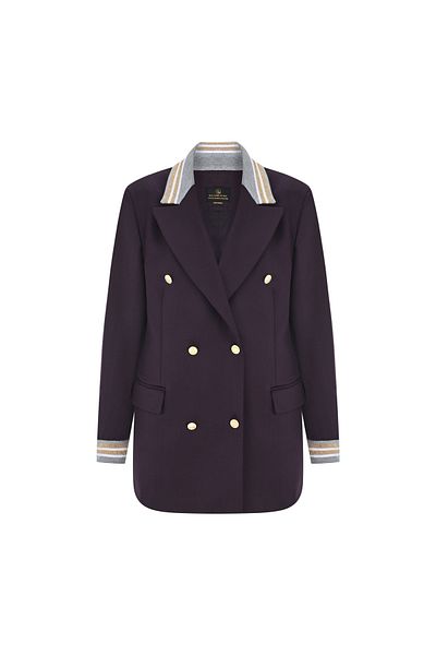 PleasureOfSilk Ribbed Wool Jacket