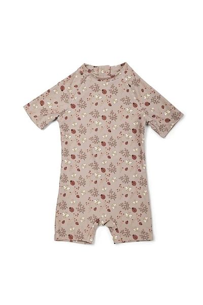 Nuuroo Costume de baie cu protecție solară UV 50+, model „Nisip, floare de albine”, mărimea 98-104