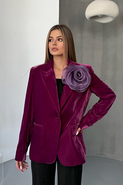 Trend aksesuar İğneli Organze Gül Broş