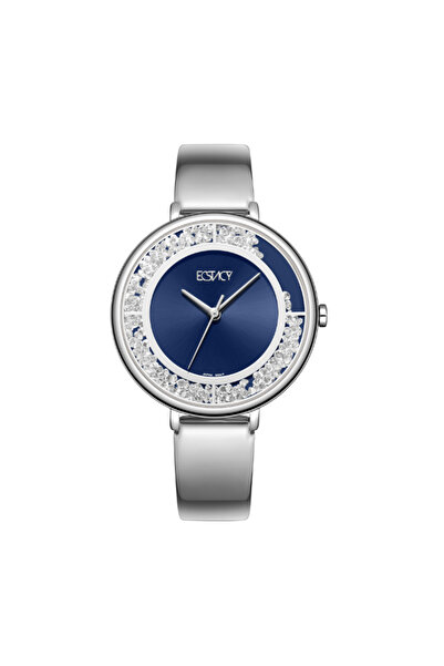ECSTACY ساعة إكستاسي النسائية التناظرية ذات الميناء الأزرق - E23501-SBSL