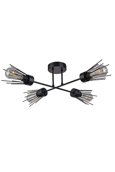 Modavize Aphrodite Black Colored 4-Piece Chandelier - Modern Design Bedroom and Kitchen Living Room