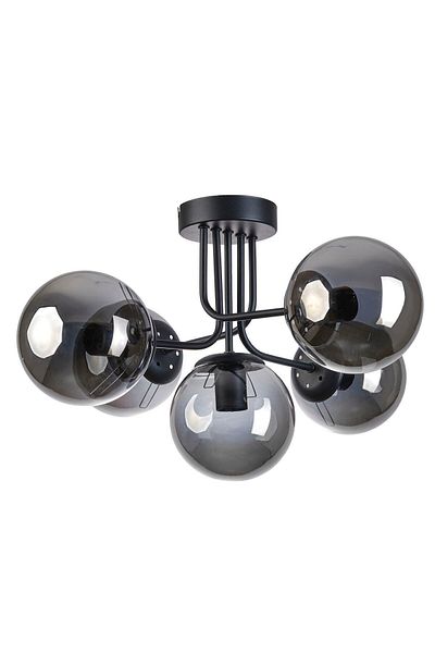 Modavize Picasso Modern Design - Living Room, Kitchen, Bedroom Set of 5 Black Smoke Chandelier