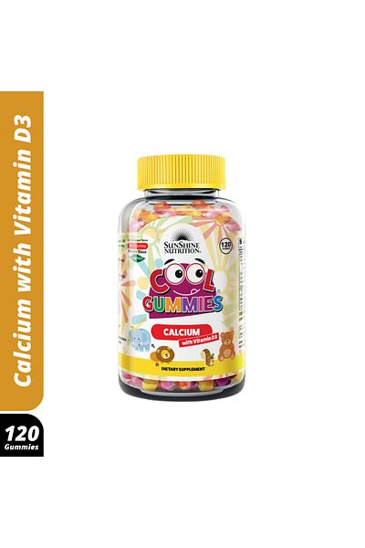 Sunshine Nutrition Cool Gummies Kids Calcium with Vitamin D3 (120 Gummies)