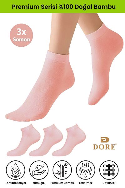 Dore Αυθεντικά γυναικεία 3 ζευγάρια Bamboo Ultra Comfort Αθλητικά Αθλητικά Παπούτσια Αθλητικά Παπούτσια Premium Μποτάκια Κάλτσες