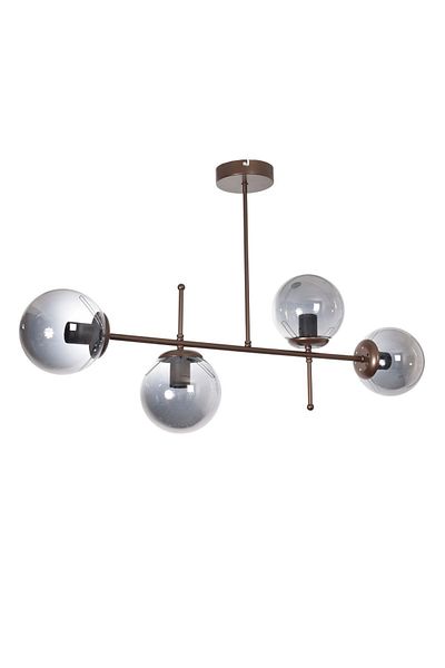 Modavize Feris Modern Design - Brown Smoke Glass 4-Piece Chandelier Set