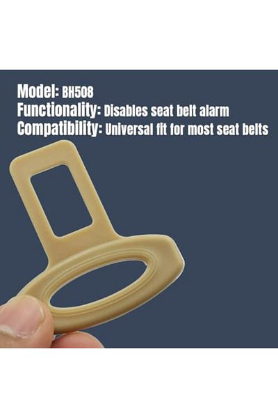 Generic Universal Car Seat Belt Alarm Stopper - BH508 Buckle Clip Hook, Safety Certified, Compatible with Mo