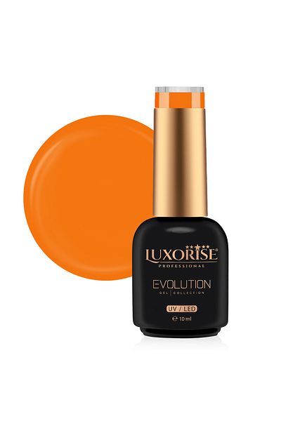 LUXORISE Oja semipermanentă LUXORISE Evolution, Neon Obsession - Fiery Orange 10ml