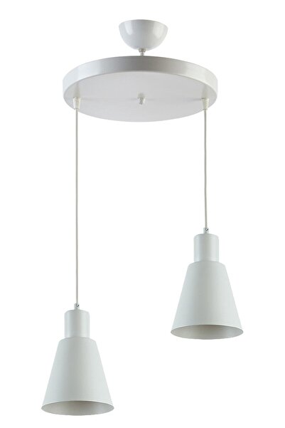 Modavize Pera Özel Tasarım Modern Dekoratif Cafe Mutfak Salon Beyaz Renk 2 Li...