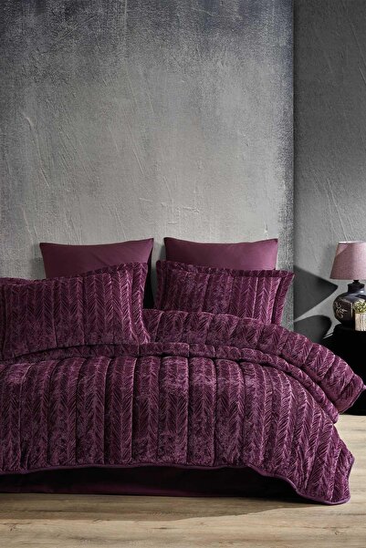 Elart Velvet Comfort Set Uyku Seti Çift Kişilik Kadife 6 parça (230x220cm) Mü...