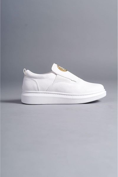 Byshoes Slw161 Hippo Laceless Skin Men's Casual Sneaker Shoes Cbt - White