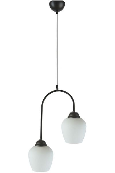 Modavize Black and White Glass - 2-Piece Chandelier Duru Modern Design Cafe Kitchen Living Room Pendant Lamp