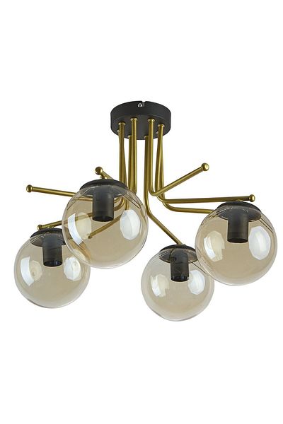 Modavize Special Design Vesuvius 4-Piece Chandelier - Glass Antique Honey, for Kitchen and Bedroom