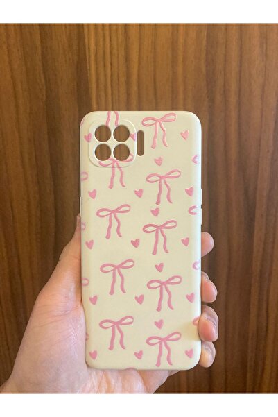 Newon حافظة هاتف من السيليكون الفاخر لهاتف OPPO RENO 4 LITE بشريط/فيونكة مطبو...