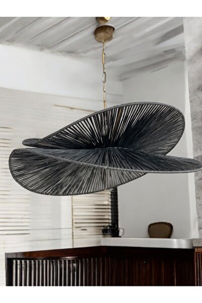 DR.Homee Nova 65x65cm Bohem Avize Hasır Avize Rüstik Avize Jüt Avize Doğal Avize Tavan Aydınlatması