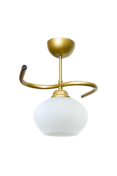 Modavize Fuji Living Room - White Glass Single Chandelier - Kitchen and Bedroom - Hall - Antique Color