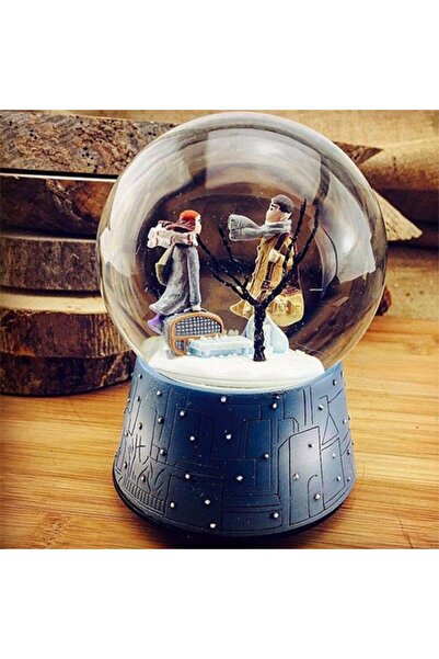 Store Kış Masalı Temalı Pilli Kar Küresi (Büyük Boy)