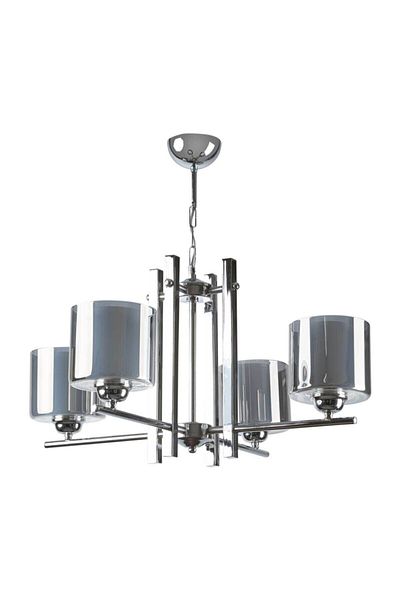 Modavize Pierro Special Design - Double Glass 4-Piece Chrome Chandelier Set - for Living Room, Kitchen and Bedroom