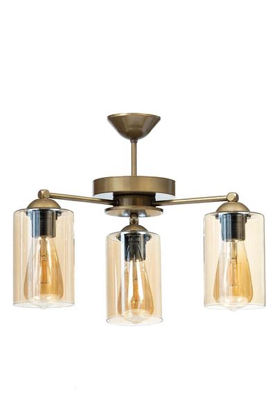 Modavize Retro Living Room Kitchen Bedroom - Rustic Antique Triple Chandelier