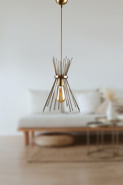 Modavize Modern Retro Living Room - Kitchen - Cafe Design Antique Color Hedgehog Single Chandelier