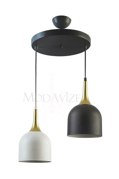 Modavize Reina Modern Living Room - Cafe Design Metal Headboard - Single and Double Row Chandelier
