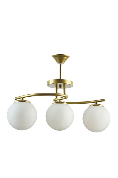 Modavize Linda Modern Living Room - Closed Globe Glass Triple Chandelier - Kitchen and Bedroom Set